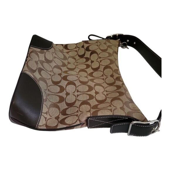 Coach Signature Bag Canvad Leather Signature Brown # 6347 - Picture 7 of 10